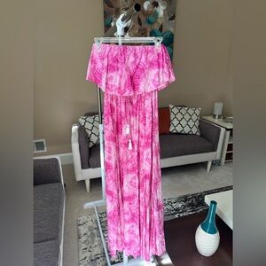 New Maxi Tie-Dye Pink Dress Size XS